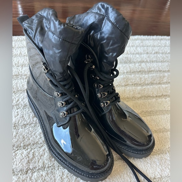 Moncler Patent Rain Boots - Picture 2 of 4